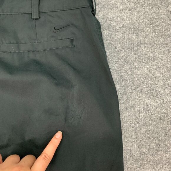Nike Golf Pant Mens 34 Black Flat Front Dri Fit Stretch Tech Performance Chino - Picture 10 of 15